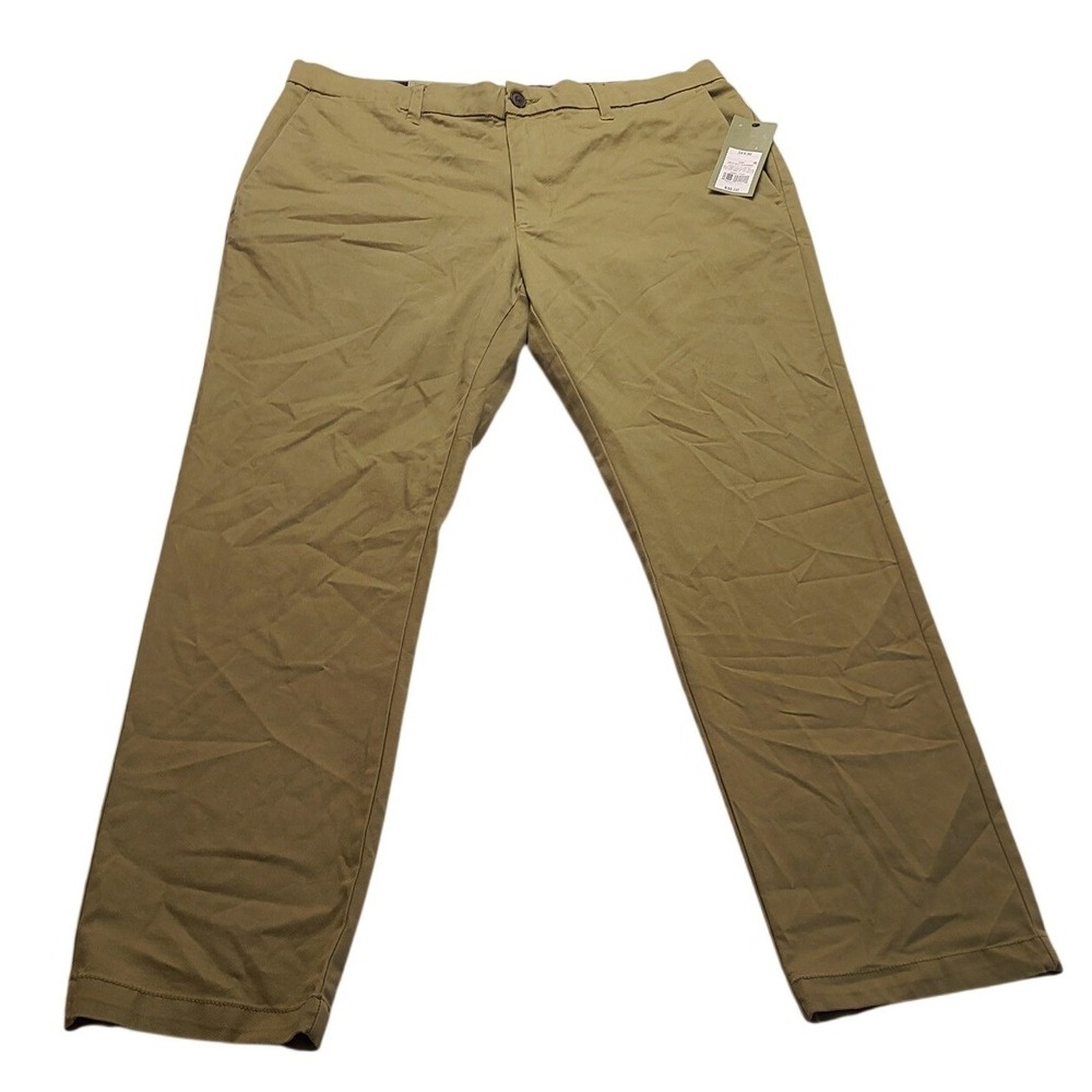 Goodfellow & Co Men's Slim Fit Comfort Wear Chino Pants Olive Green 34x30 NEW